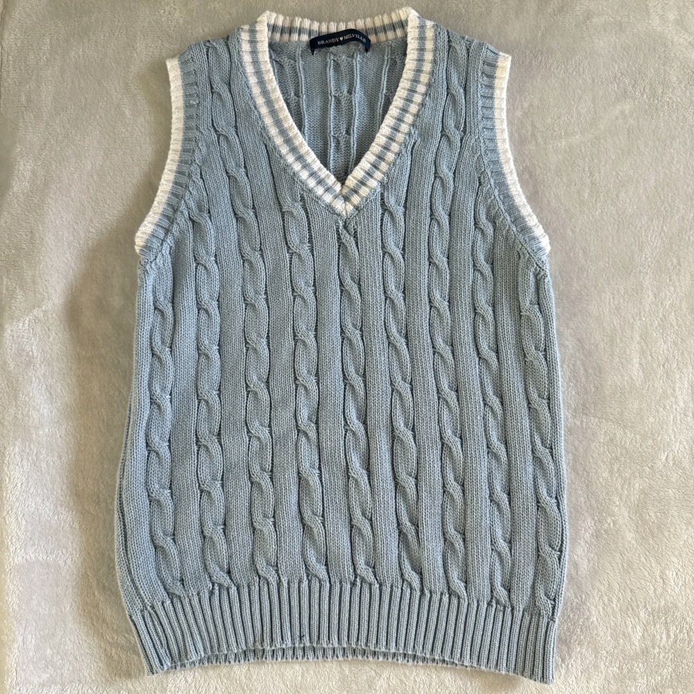 Brandy Melville Light Blue Knit Vest